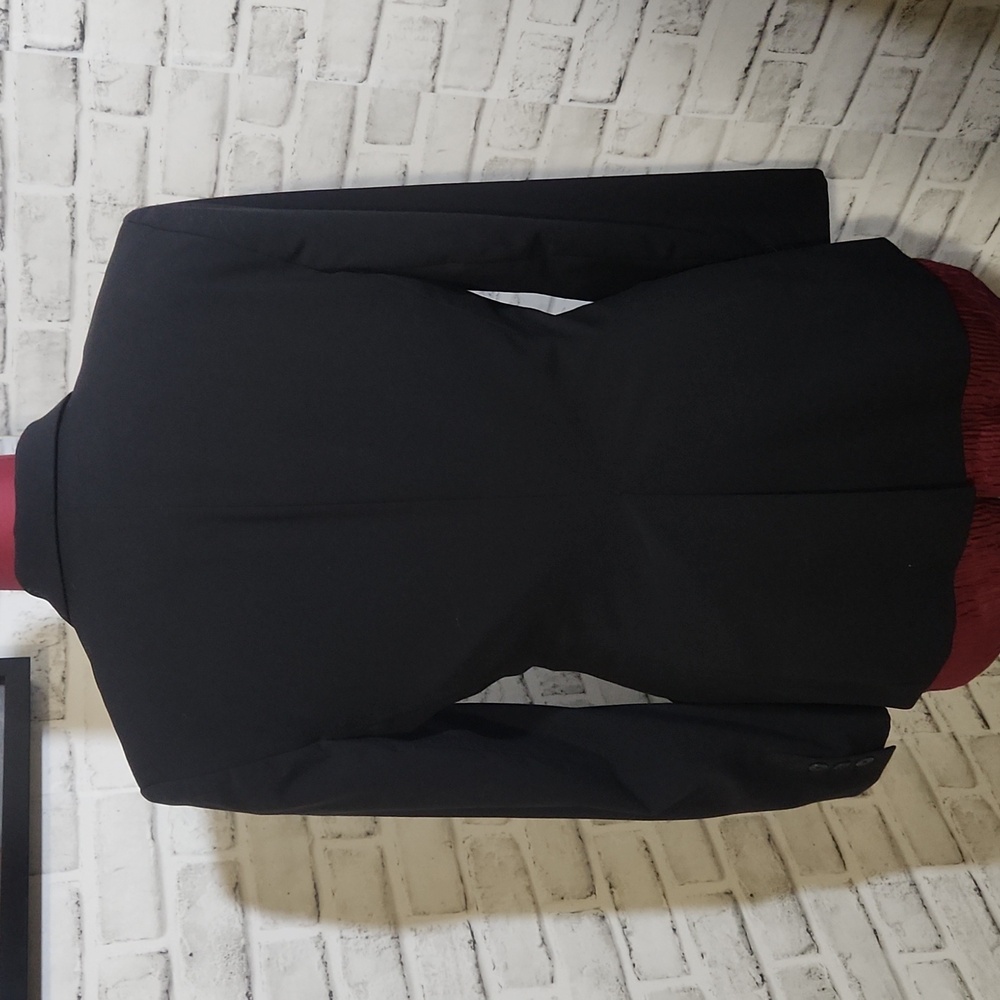 Norma Kamali SZ 10 Black 3 Button Lined Blazer - Picture 2 of 12